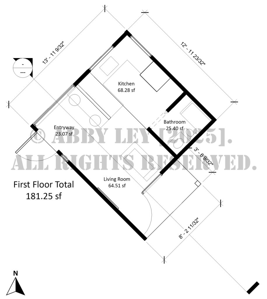 tiny home first floor plan pic