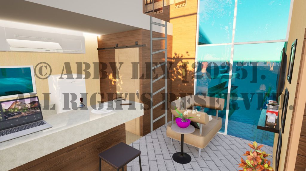 tiny home interior render pic