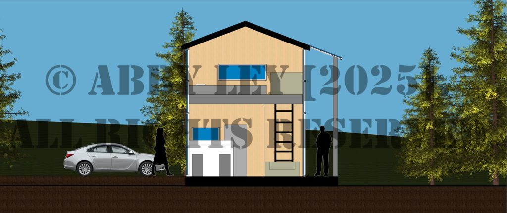 tiny home section plan pic