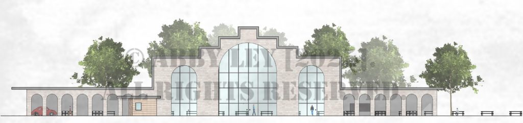 ev way station elevation render for portfolio